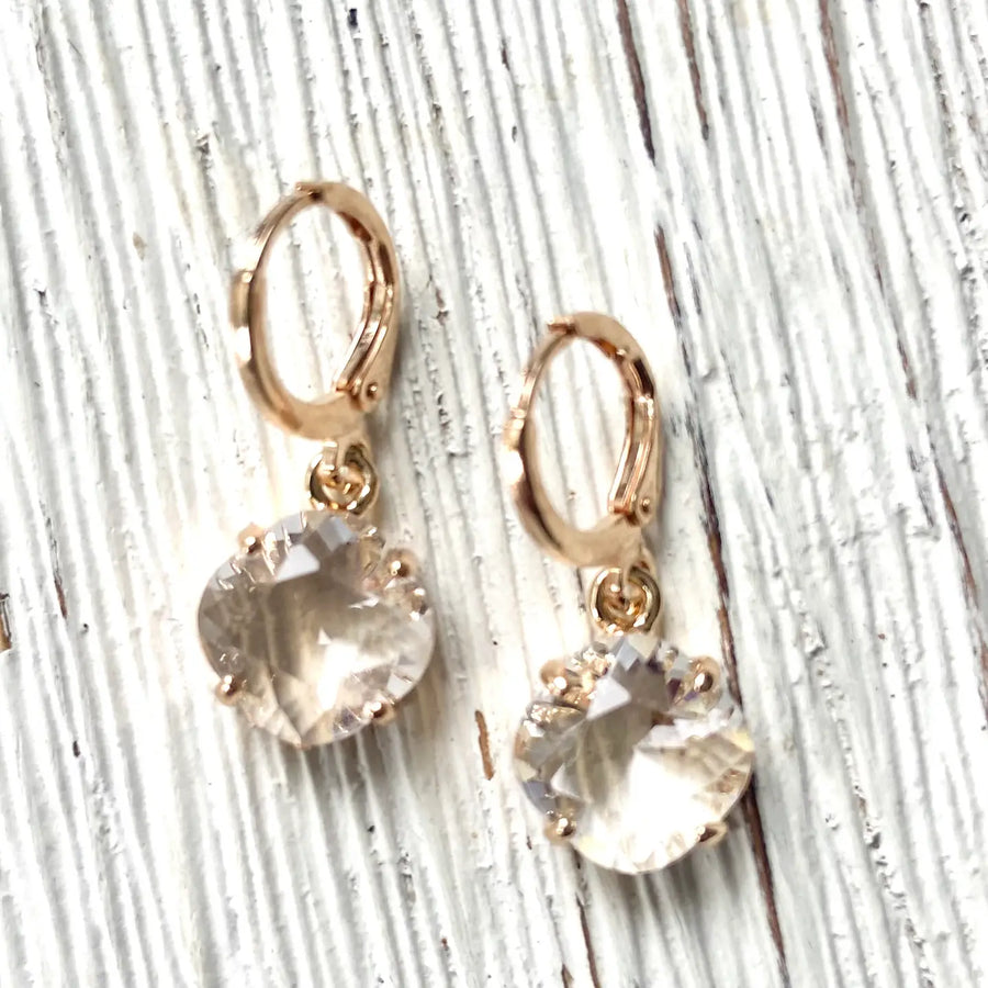 Solen Clear Crystal Earrings