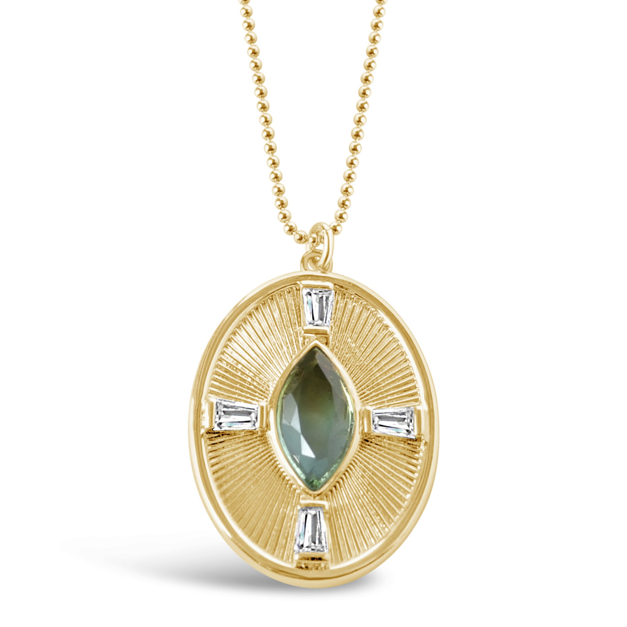 Sunray Necklace - Ocean Quartz – Olivia Francis