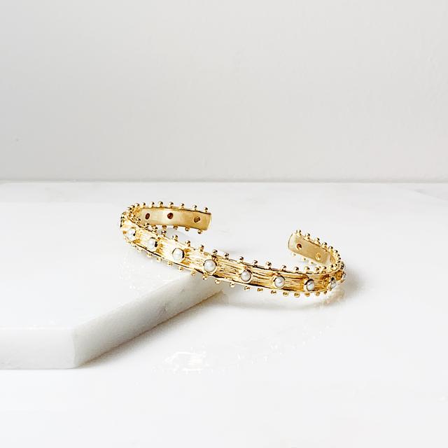 Etruscan Cuff Bracelet - Pearl