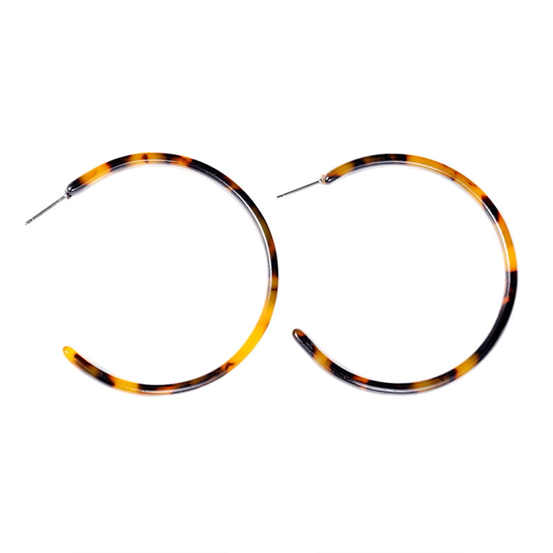 Sloane Vintage-Inspired Hoop Earring, Tortoise